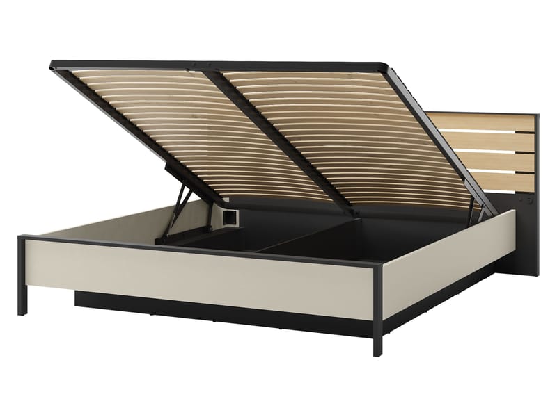 Navron Sängram 180x200 cm - Beige/Svart - Möbler - Säng - Sängram & sängstomme