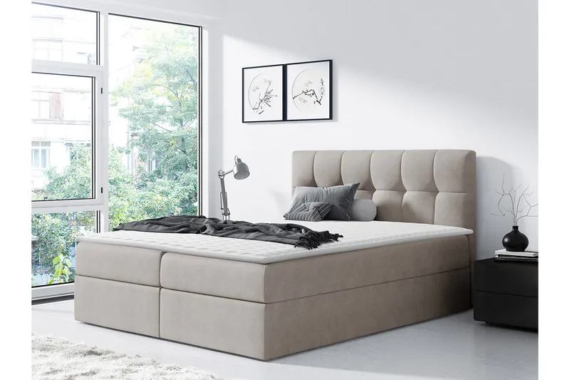 Neitisuanto Sängpaket Kontinentalsäng 140x200 cm - Beige - Möbler - Säng - Komplett sängpaket