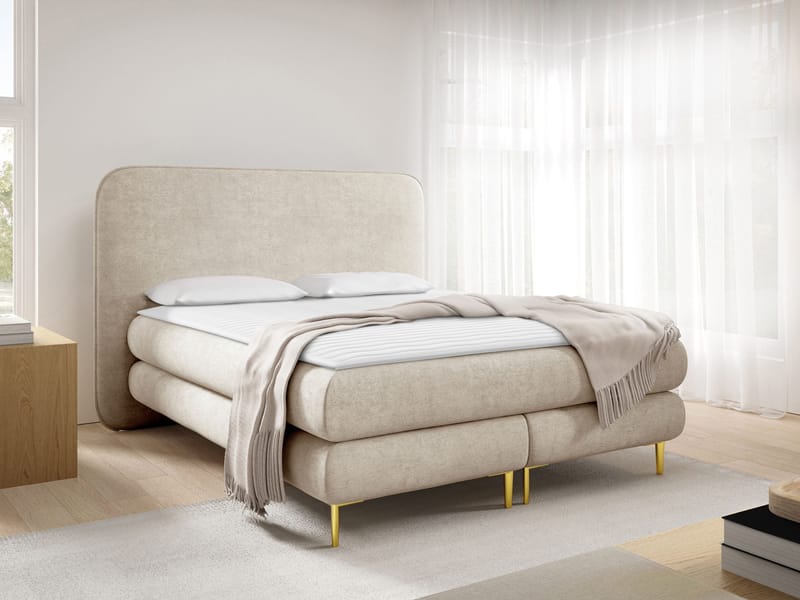 Neylinus Sängpaket Kontinentalsäng 160x200 cm - beige - Möbler - Säng - Komplett sängpaket