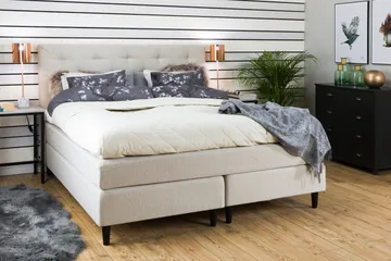 Nice Deluxe Komplett Sängpaket 180x200 - Beige - Möbler - Säng - Komplett sängpaket