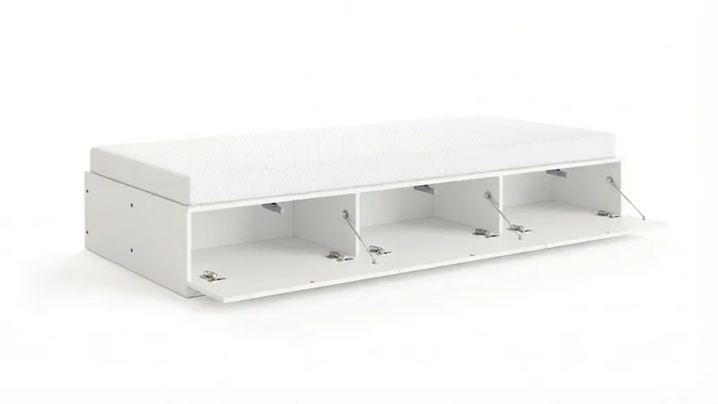 Norrvik Sängram 90x200 cm med förvaring inklusive madrass - Vit - Möbler - Säng - Sängram & sängstomme