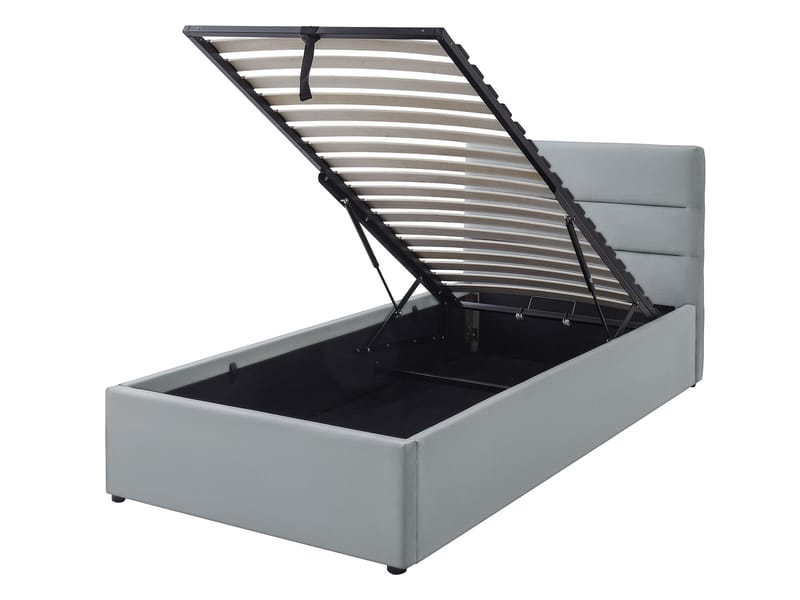Omrynn Sängram med förvaring 90x200 cm - grå - Möbler - Säng - Sängram & sängstomme
