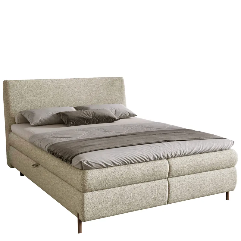 Orvalen Sängpaket Kontinentalsäng 140x200 cm med Lyftförvaring, beige