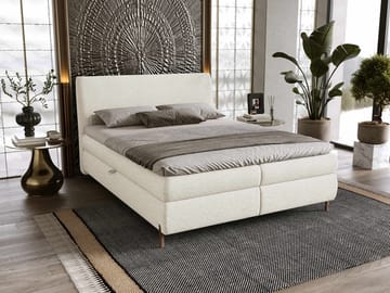 Orvalen Sängpaket Kontinentalsäng 140x200 cm med Lyftförvaring - benvit - Möbler - Säng - Komplett sängpaket