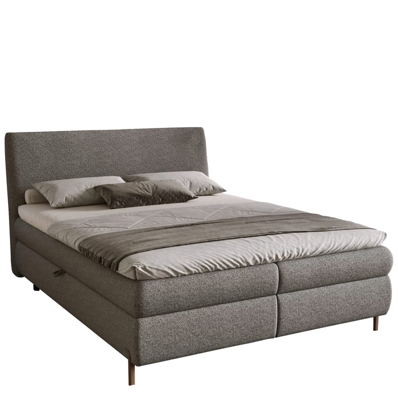 Orvalen Sängpaket Kontinentalsäng 140x200 cm med Lyftförvaring, grå