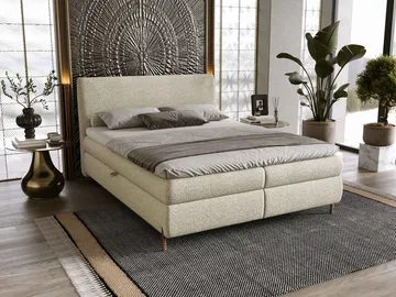 Orvalen Sängpaket Kontinentalsäng 160x200 cm med Lyftförvaring - beige - Möbler - Säng - Komplett sängpaket