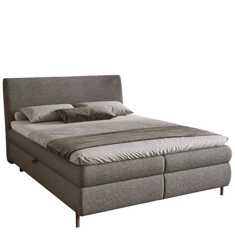 Orvalen Sängpaket Kontinentalsäng 160x200 cm med Lyftförvaring, grå