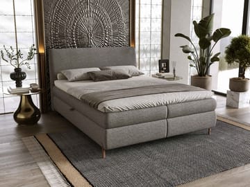 Orvalen Sängpaket Kontinentalsäng 160x200 cm med Lyftförvaring - grå - Möbler - Säng - Komplett sängpaket