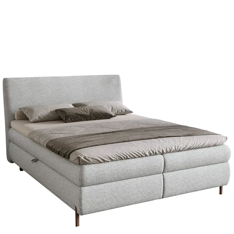 Orvalen Sängpaket Kontinentalsäng 160x200 cm med Lyftförvaring, ljusgrå