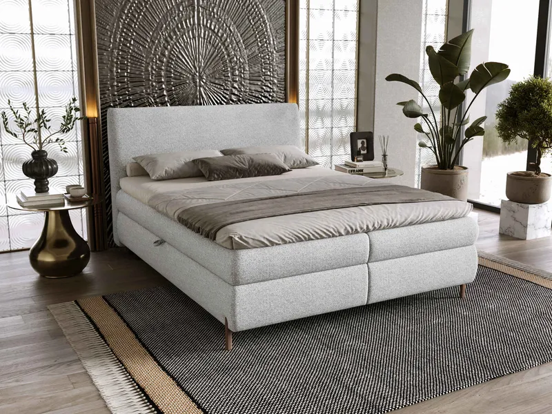 Orvalen Sängpaket Kontinentalsäng 160x200 cm med Lyftförvaring - ljusgrå - Möbler - Säng - Komplett sängpaket