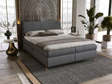 Orvalen Sängpaket Kontinentalsäng 160x200 cm med Lyftförvaring - mörkgrå - Möbler - Säng - Komplett sängpaket