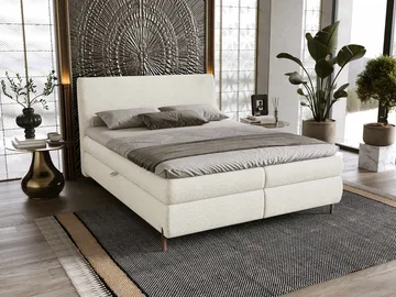Orvalen Sängpaket Kontinentalsäng 180x200 cm med Lyftförvaring - benvit - Möbler - Säng - Komplett sängpaket