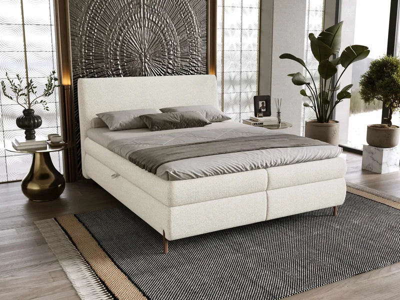 Orvalen Sängpaket Kontinentalsäng 180x200 cm med Lyftförvaring - benvit - Möbler - Säng - Komplett sängpaket