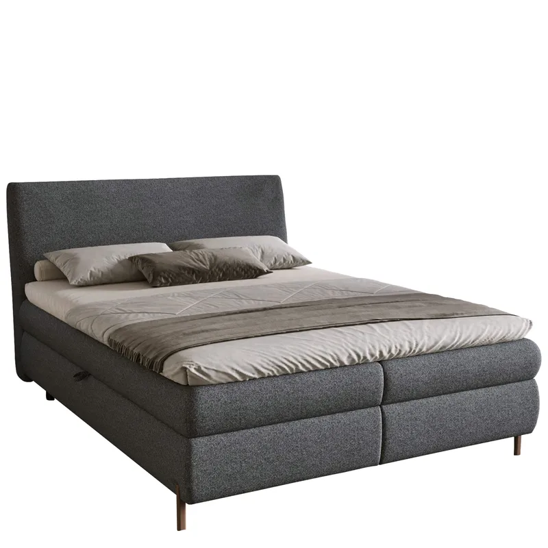 Orvalen Sängpaket Kontinentalsäng 180x200 cm med Lyftförvaring, mörkgrå