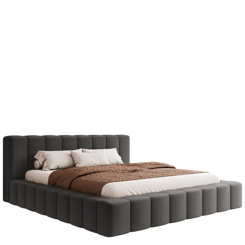 Orvinel Sängram 120x200 cm med Förvaring, Grå