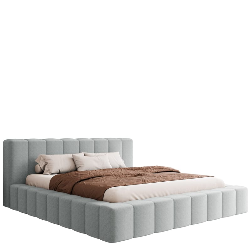 Orvinel Sängram 140x200 cm med Förvaring, Ljusgrå