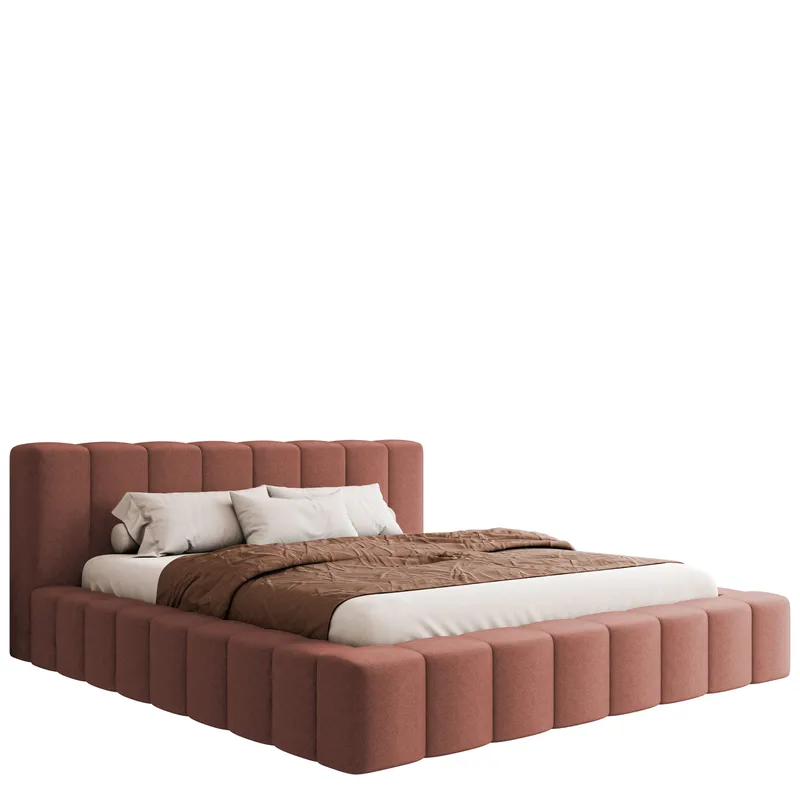 Orvinel Sängram 140x200 cm med Förvaring, Rosa