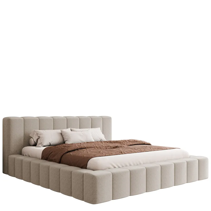 Orvinel Sängram 180x200 cm med Förvaring, Beige