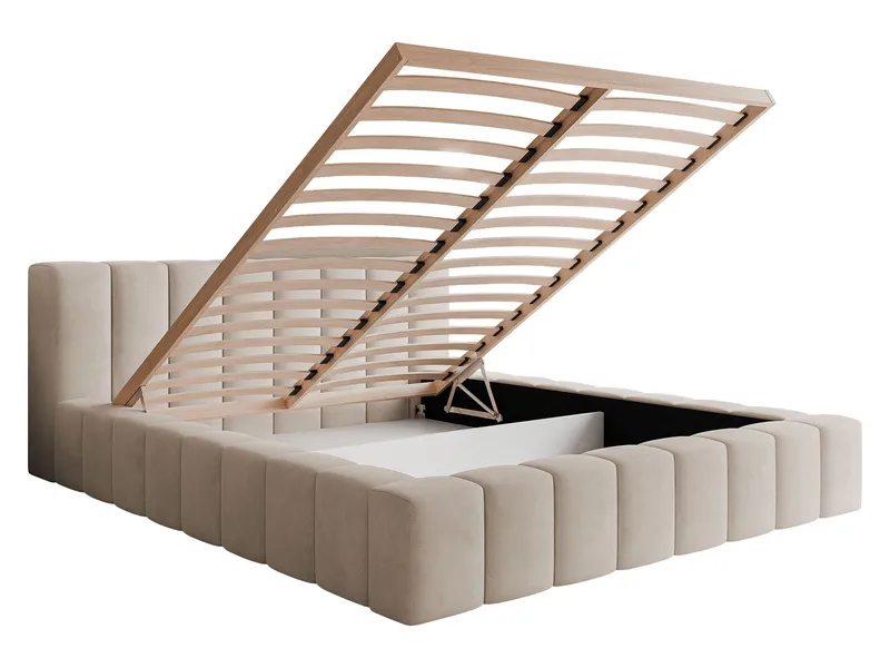 Orvinel Sängram 180x200 cm med Förvaring - Beige - Möbler - Säng - Sängram & sängstomme