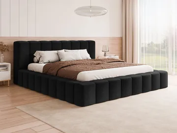 Orvinel Sängram 200x200 cm med Förvaring - Svart - Möbler - Säng - Sängram & sängstomme