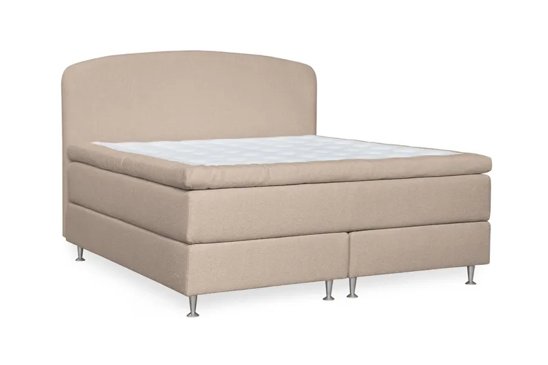 Oslo Lyx Sängpaket 160 curved loop 3, Beige