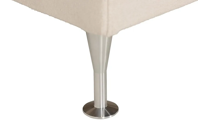 Oslo Lyx Sängpaket Boucle 120x200 Knappad gavel - Ljusbeige - Möbler - Säng - Kontinentalsäng