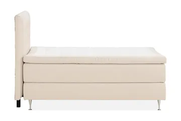 Oslo Lyx Sängpaket Boucle 120x200 Knappad gavel - Ljusbeige - Möbler - Säng - Kontinentalsäng