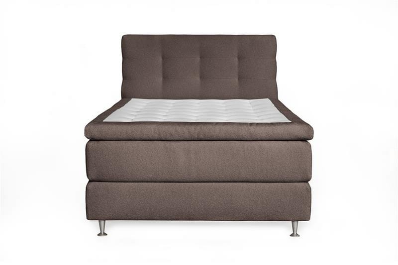 Oslo Lyx Sängpaket Kontinentalsäng 120x200 cm Knappar Sänggavel - Ljusbrun - Möbler - Säng - Kontinentalsäng