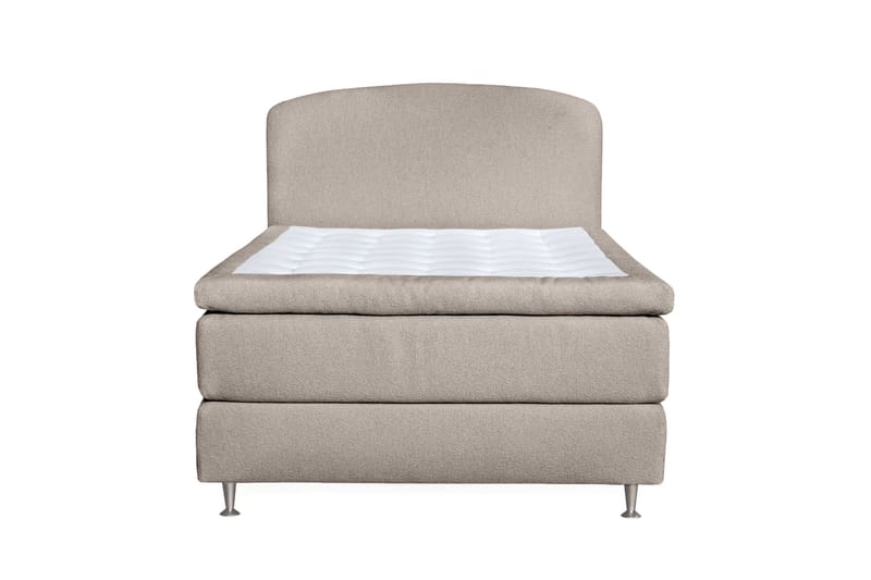 Oslo Lyx Sängpaket Kontinentalsäng 140x200 cm Curved Sänggavel - Beige - Möbler - Säng - Kontinentalsäng