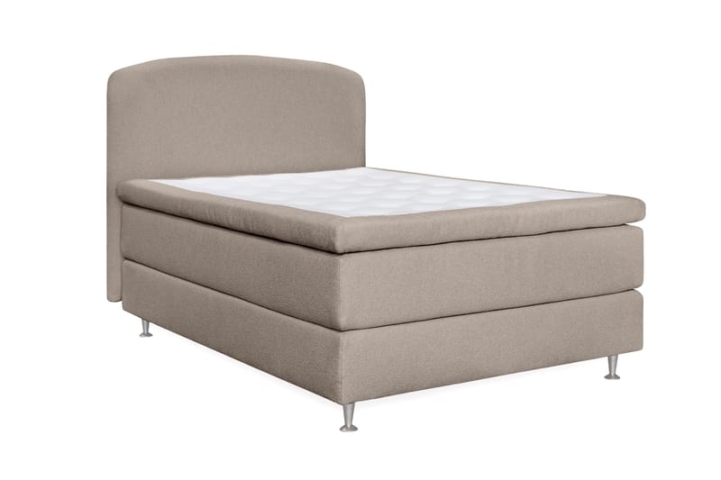 Oslo Lyx Sängpaket Kontinentalsäng 140x200 cm Curved Sänggavel - Beige - Möbler - Säng - Kontinentalsäng