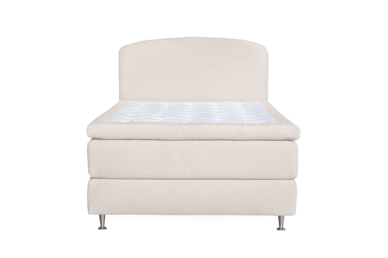 Oslo Lyx Sängpaket Kontinentalsäng 140x200 cm Curved Sänggavel, Ljusbeige