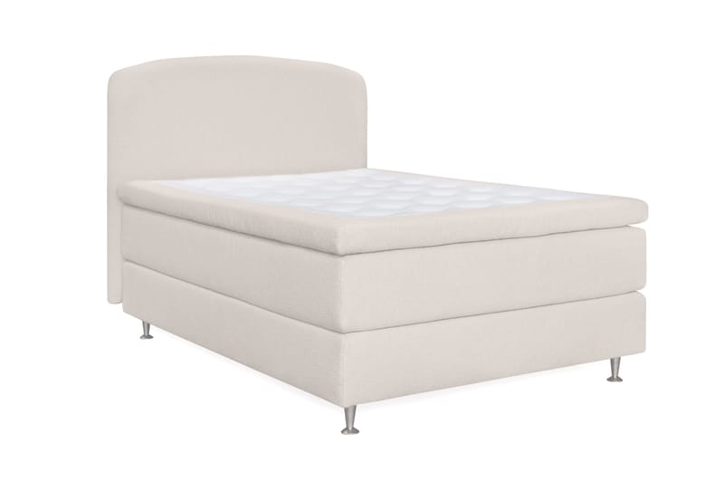 Oslo Lyx Sängpaket Kontinentalsäng 140x200 cm Curved Sänggavel - Ljusbeige - Möbler - Säng - Kontinentalsäng