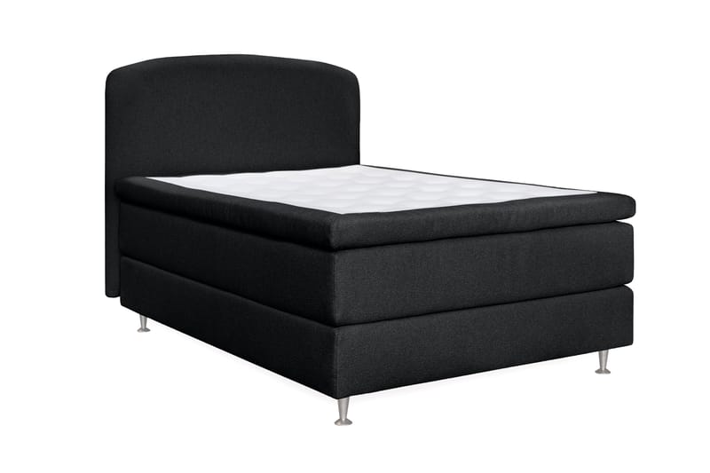 Oslo Lyx Sängpaket Kontinentalsäng 140x200 cm Curved Sänggavel - Svart - Möbler - Säng - Kontinentalsäng