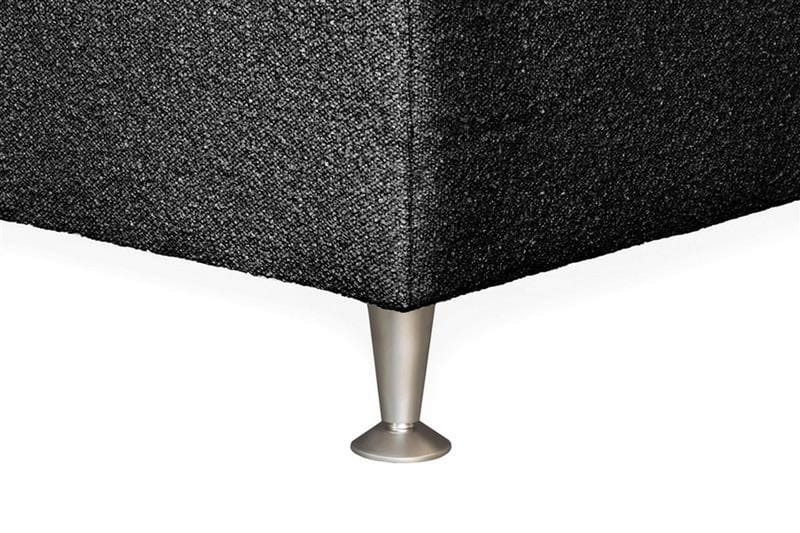 Oslo Lyx Sängpaket Kontinentalsäng 140x200 cm Curved Sänggavel - Svart - Möbler - Säng - Kontinentalsäng