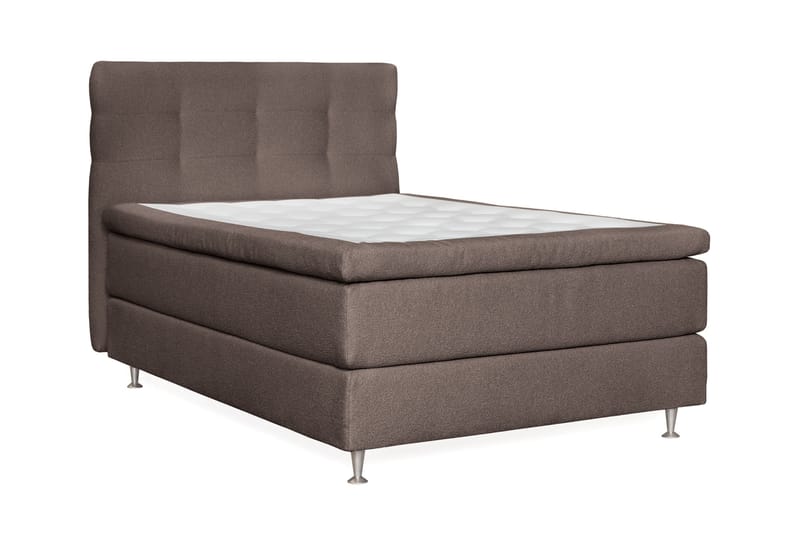 Oslo Lyx Sängpaket Kontinentalsäng 140x200 cm Knappar Sänggavel - Ljusbrun - Möbler - Säng - Kontinentalsäng