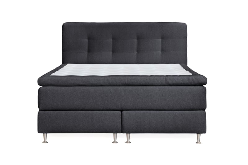 Oslo Lyx Sängpaket Kontinentalsäng 160x200 cm Knappar Sänggavel - Svart - Möbler - Säng - Kontinentalsäng