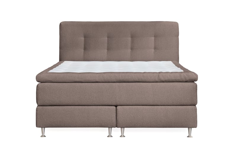 Oslo Lyx Sängpaket Kontinentalsäng 180x200 cm Knappar Sänggavel - Ljusbrun - Möbler - Säng - Kontinentalsäng