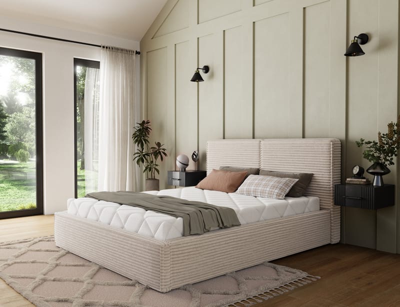 Pesillo Sängram med förvaring 180x200 cm - svart - Möbler - Säng - Sängram & sängstomme