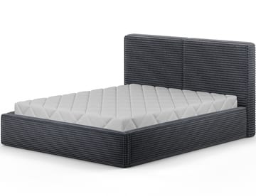Pesillo Sängram med förvaring 180x200 cm - svart - Möbler - Säng - Sängram & sängstomme
