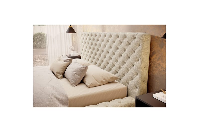 Princce Sängram 140x200 cm - Beige - Möbler - Säng - Sängram & sängstomme