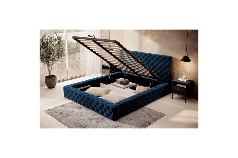 Princce Sängram 160x200 cm - Antracit - Möbler - Säng - Sängram & sängstomme