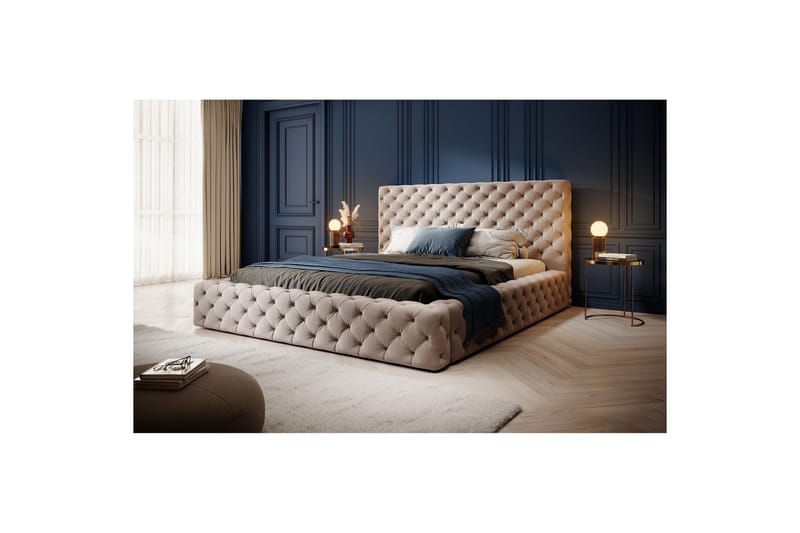 Princce Sängram 160x200 cm - Grå - Möbler - Säng - Sängram & sängstomme