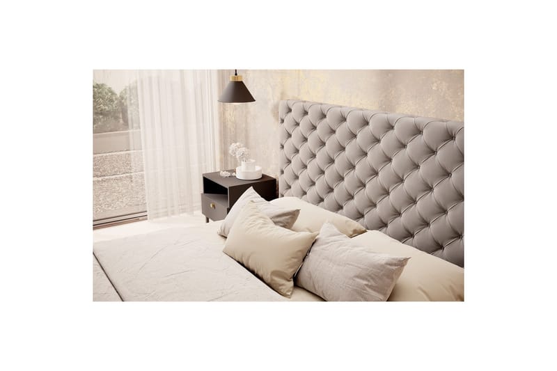 Princce Sängram 160x200 cm - Grå - Möbler - Säng - Sängram & sängstomme