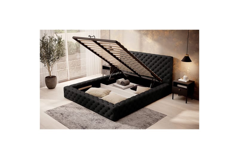 Princce Sängram 160x200 cm - Svartvit - Möbler - Säng - Sängram & sängstomme