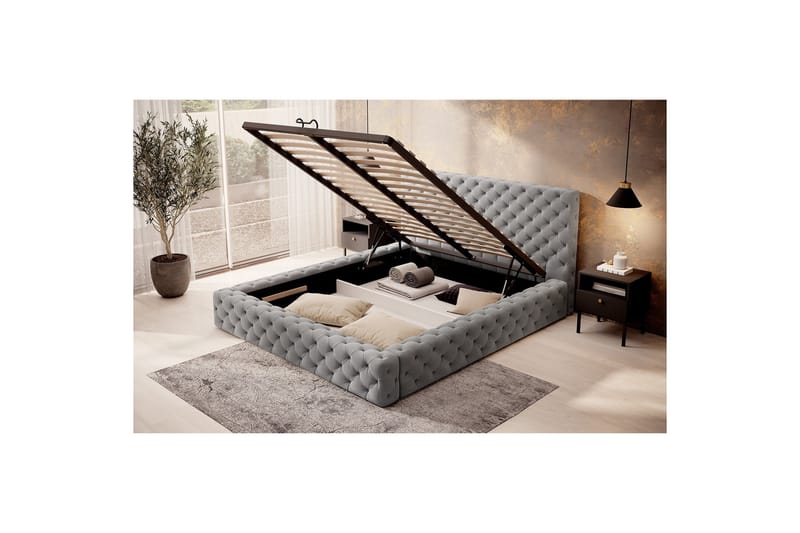 Princce Sängram 180x200 cm - Grå - Möbler - Säng - Sängram & sängstomme