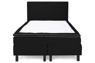 Princess Komplett Sängpaket – Kontinentalsäng 120x200 cm i Tyg med Bäddmadrass med Fasthetsgrad Medium - Svart - Möbler - Säng - Enkelsäng