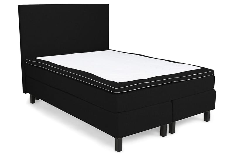Princess Komplett Sängpaket – Kontinentalsäng 120x200 cm i Tyg med Bäddmadrass med Fasthetsgrad Medium - Svart - Möbler - Säng - Enkelsäng