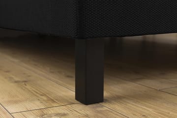 Princess Komplett Sängpaket – Kontinentalsäng 120x200 cm i Tyg med Bäddmadrass med Fasthetsgrad Medium - Svart - Möbler - Säng - Enkelsäng