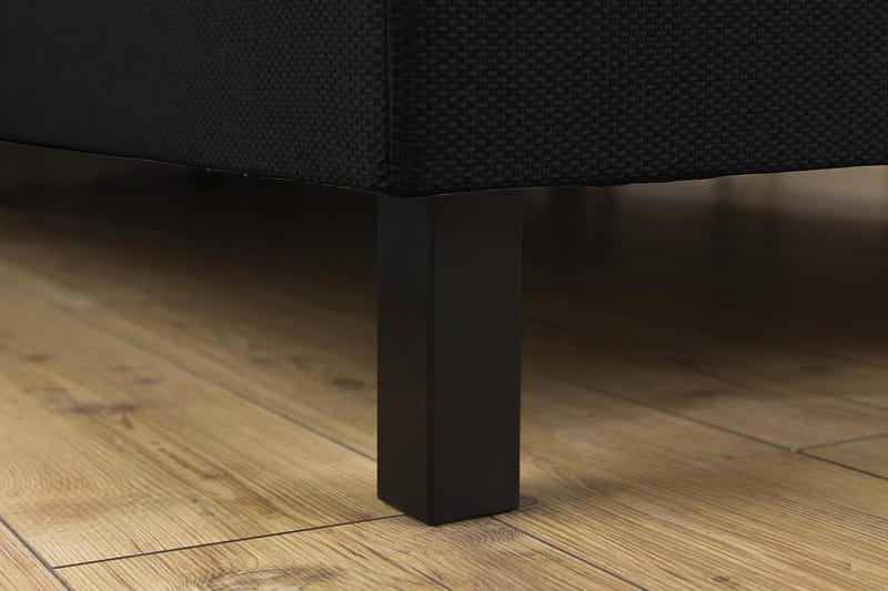 Princess Komplett Sängpaket – Kontinentalsäng 120x200 cm i Tyg med Bäddmadrass med Fasthetsgrad Medium - Svart - Möbler - Säng - Enkelsäng
