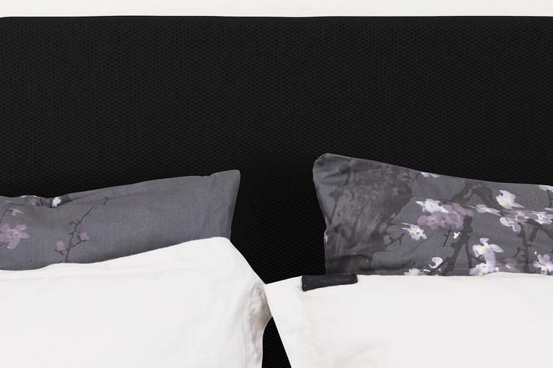 Princess Komplett Sängpaket – Kontinentalsäng 120x200 cm i Tyg med Bäddmadrass med Fasthetsgrad Medium - Svart - Möbler - Säng - Enkelsäng